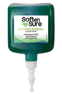 BEST SANITIZERS&nbsp;Softensure Antimicrobial Liquid Soap is 99.999% Effective againgst 29 pathogens in 30 seconds.  Gentle on hands and skin even with repeated use.  Available in a 500ml pump bottle and a 1.2L cartridge.